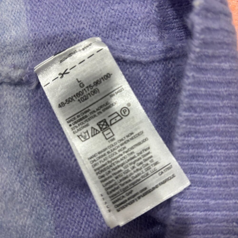 GAP light weight, multi-colored wide striped pullover sweater, Large - Picture 5 of 5